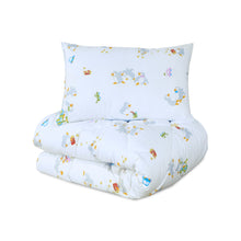 Load image into Gallery viewer, Kids Coverless Printed 7.5 tog Washable Quilt with Pillow Set 120 x 150 cm – Penguin
