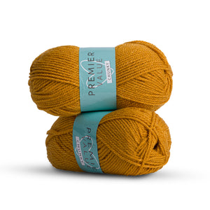 Premier Value Chunky - Yarn Knitting Wool Pack of 2 Acrylic (2x100g) - Mustard