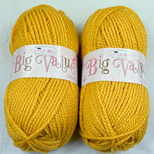 Load image into Gallery viewer, Chunky Knitting Yarn Wool Acrylic Pack of 2 ( 2 x 100g) - Mustard

