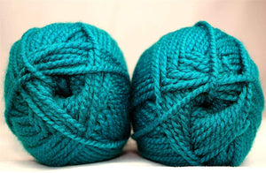 Chunky Knitting Yarn Wool Acrylic Pack of 2 ( 2 x 100g) - Petrol
