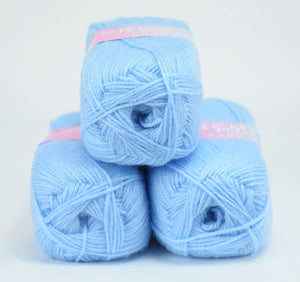 Premier Value Baby Double Knit Yarn Wool Acrylic Pack of 3 ( 3 x 100g) - Sky Blue