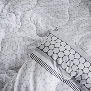 Soft Touch Coverless Microfibre Ultimate Comfort Duvet Quilt 10.5 Tog – Grey Circles