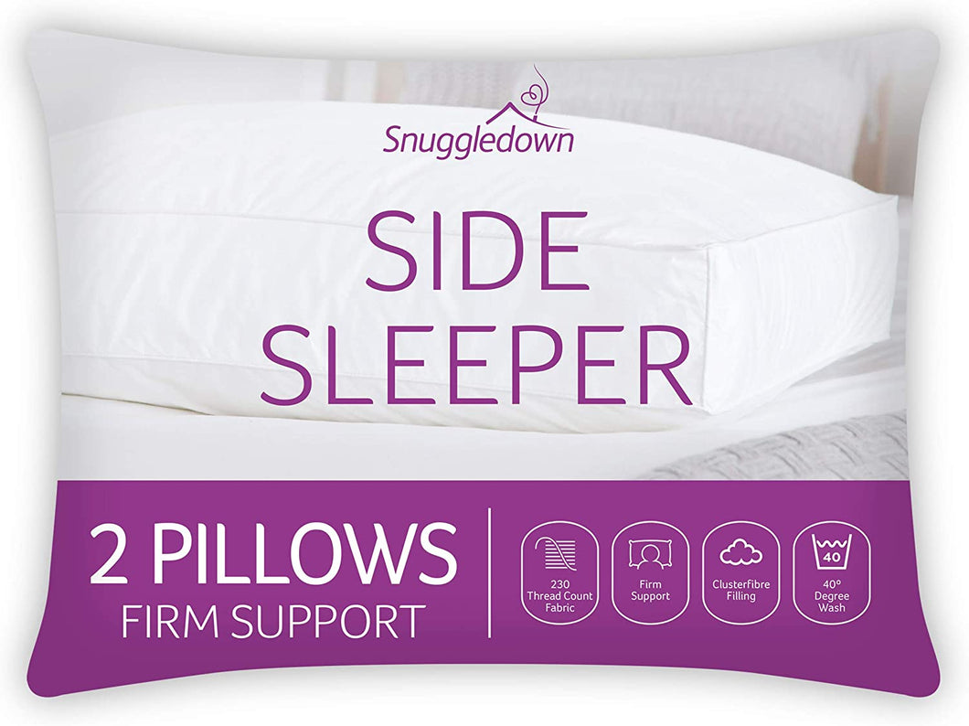 Snuggledown Side Sleeper White Pillows : 2 Pack
