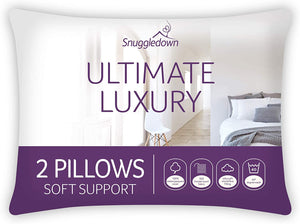 Snuggledown Ultimate Luxury White Pillows : 2 Pack