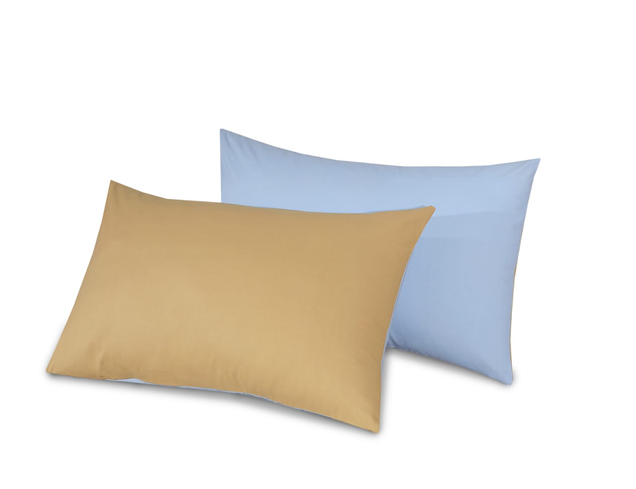 Reversible Poly Cotton Housewife Pillowcases (Pair) - Sand & Sky Blue