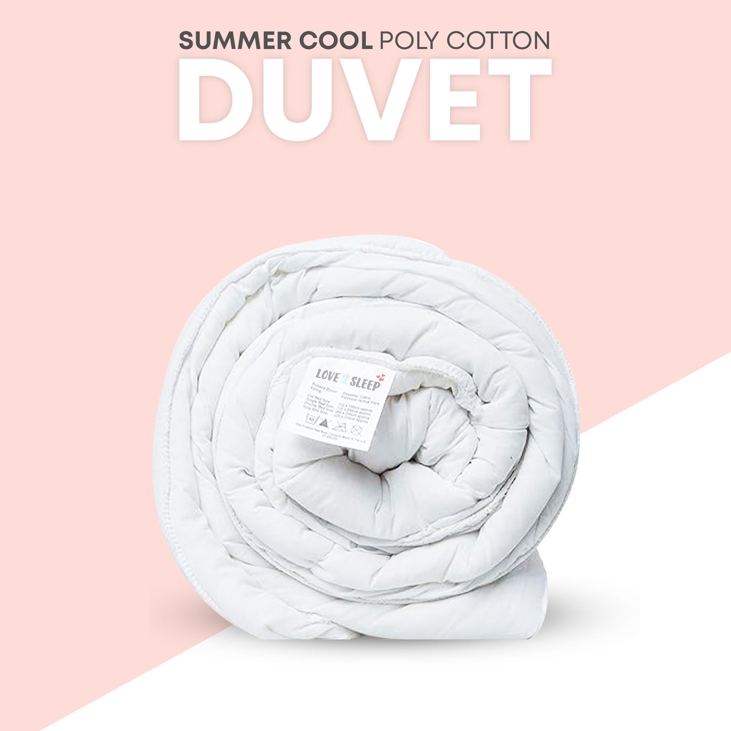 Premium Poly Cotton Anti Allergy Duvet - Summer Cool 7.5 TOG