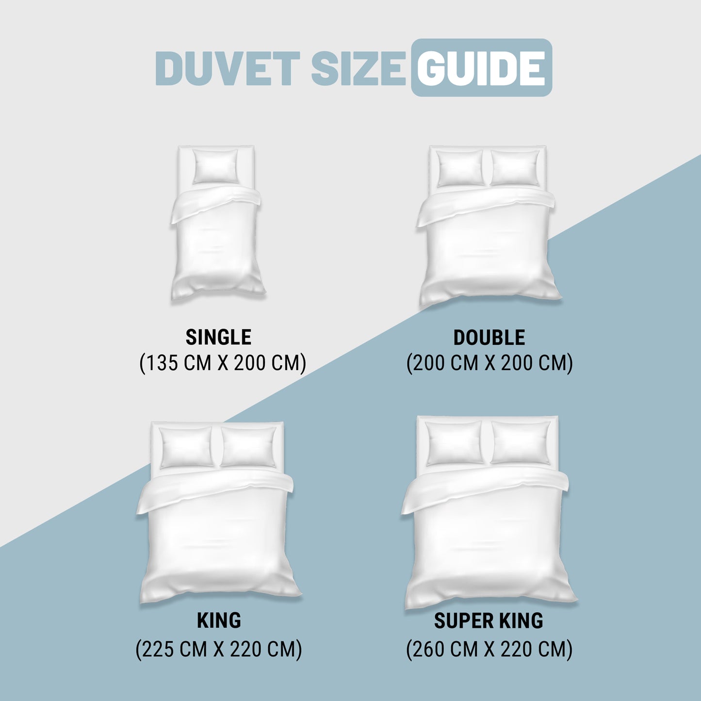 SleepyNights Duvet Quilt 13.5 Tog Winter Warm Season Non Allergenic Hollowfibre - Polypropylene Cover