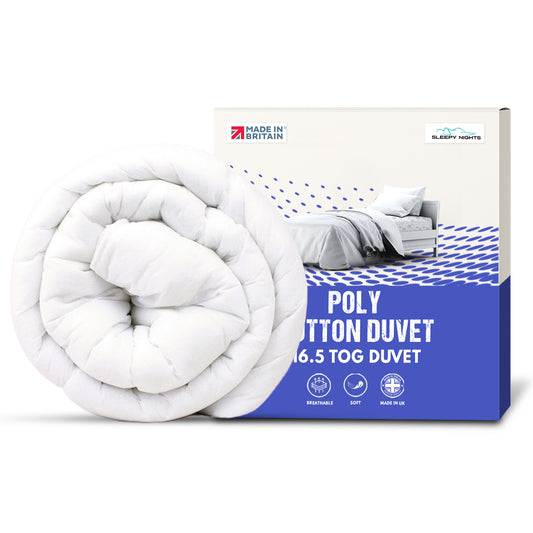 SleepyNights Fresh Anti Allergy Polycotton Hollowfibre Essentials Value Single Double King Superking Size Duvet 16.5 Tog