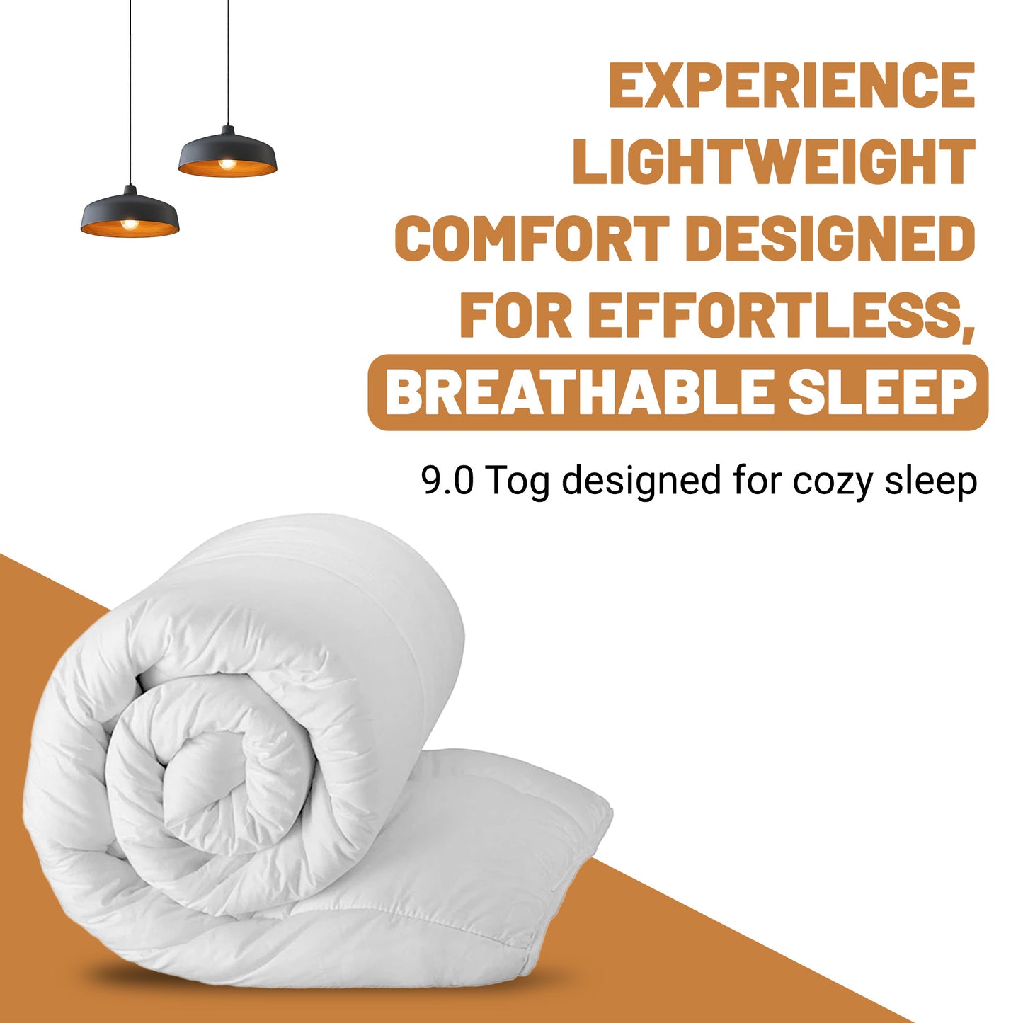 SleepyNights 9.0 Tog Premium Poly Cotton Duvet - All Year Quilt