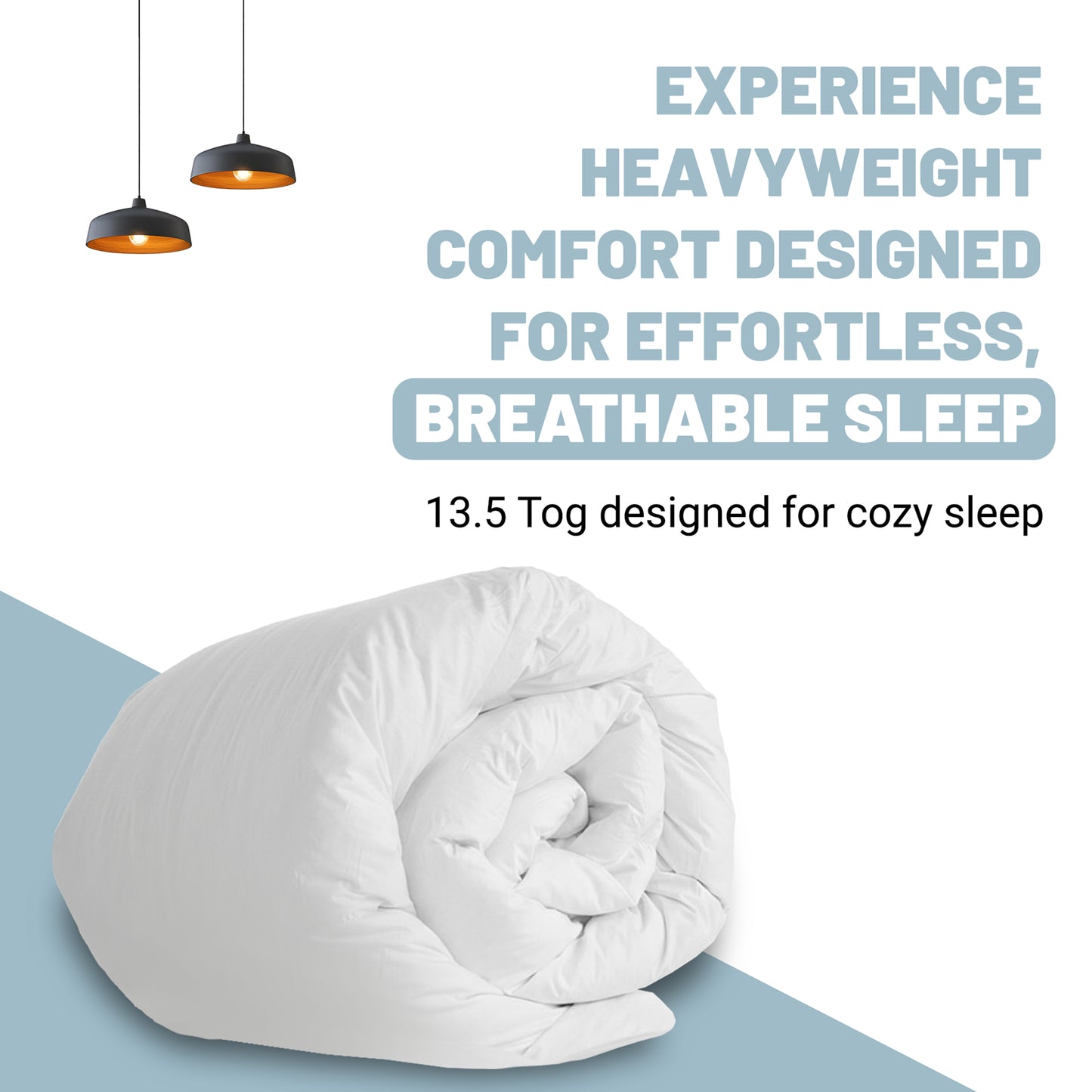SleepyNights Duvet Quilt 13.5 Tog Winter Warm Season Non Allergenic Hollowfibre - Polypropylene Cover