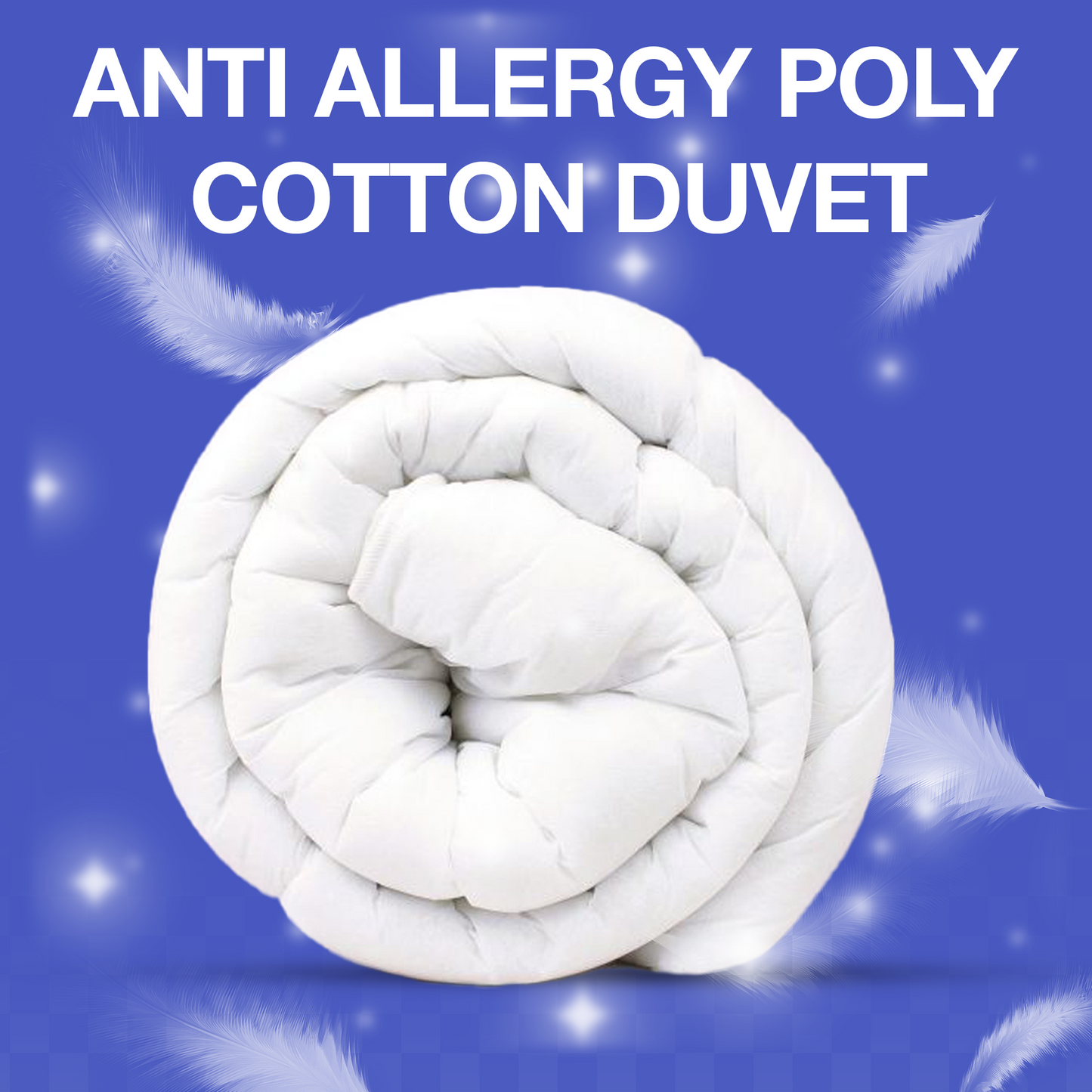 SleepyNights Fresh Anti Allergy Polycotton Hollowfibre Essentials Value Single Double King Superking Size Duvet 16.5 Tog