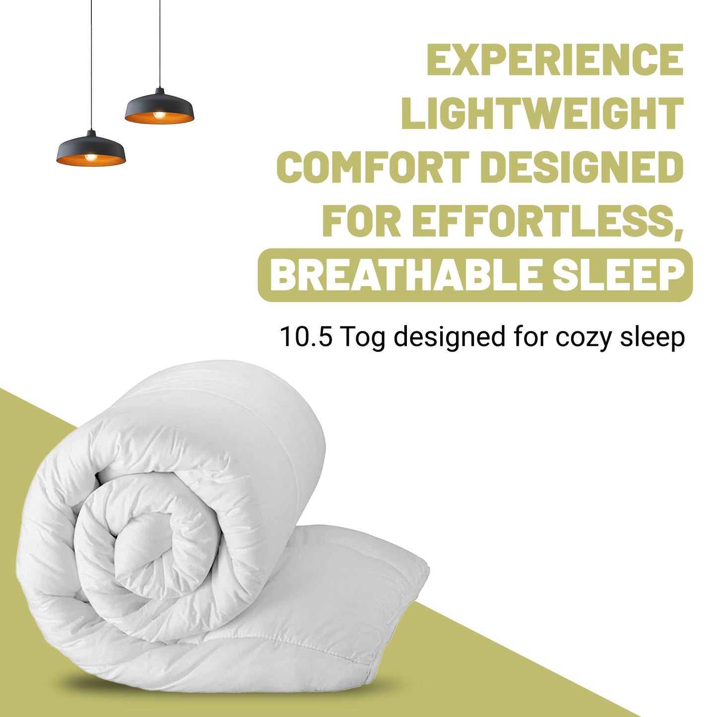 SleepyNights 10.5 Tog Premium Poly Cotton Duvet - All Year Quilt