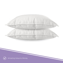 Load image into Gallery viewer, Satin Stripe Comfort Spring Back Bounce Pillows
