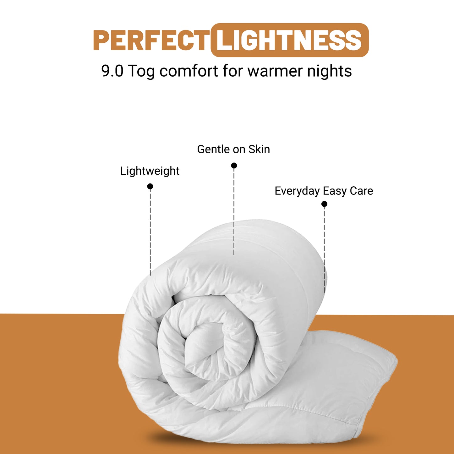 SleepyNights 9.0 Tog Premium Poly Cotton Duvet - All Year Quilt