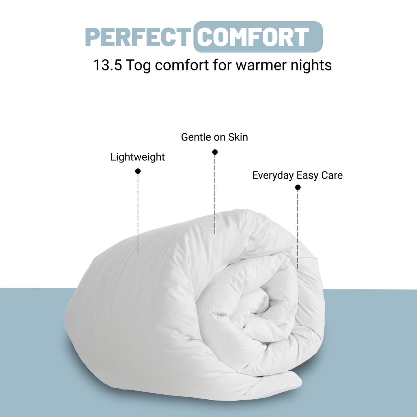 SleepyNights Duvet Quilt 13.5 Tog Winter Warm Season Non Allergenic Hollowfibre - Polypropylene Cover