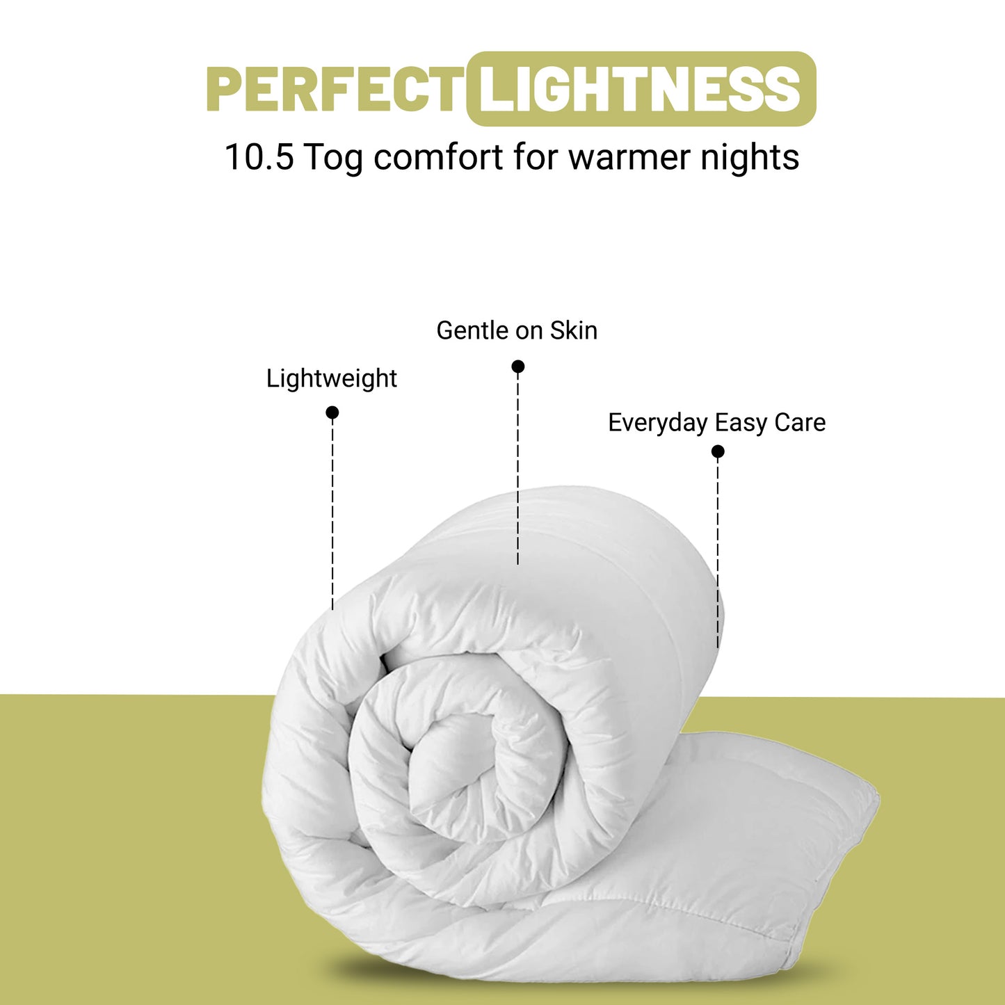 SleepyNights 10.5 Tog Premium Poly Cotton Duvet - All Year Quilt