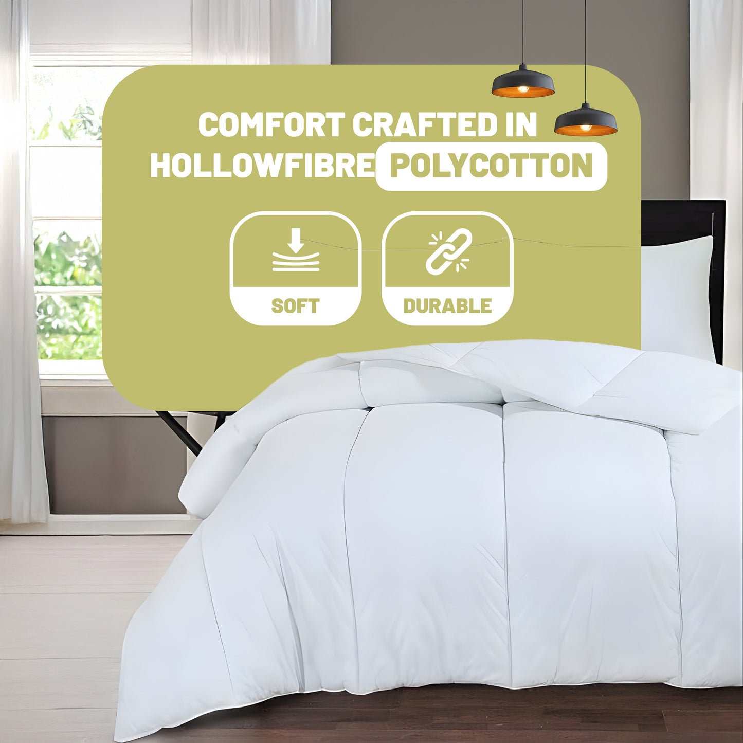 SleepyNights 10.5 Tog Premium Poly Cotton Duvet - All Year Quilt