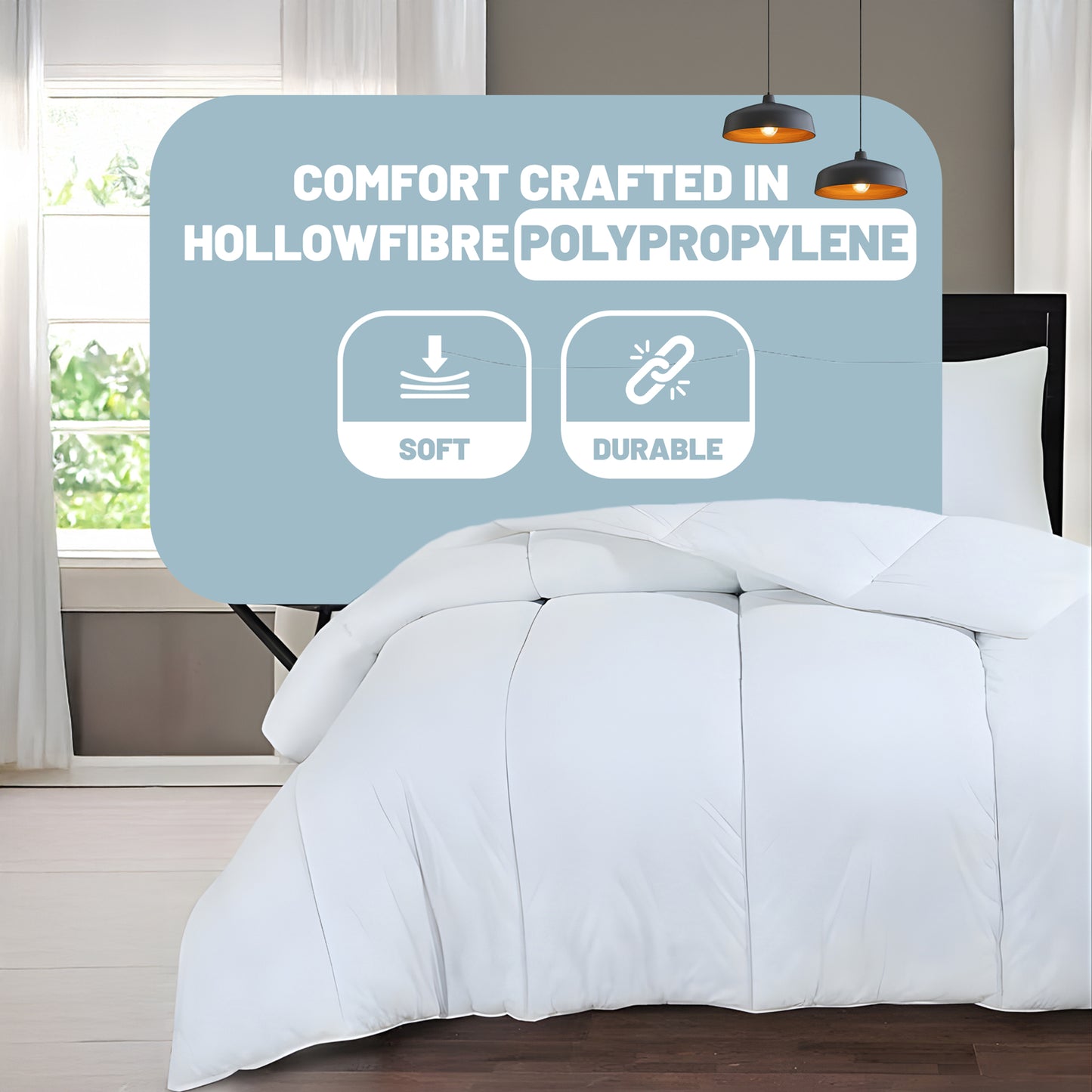 SleepyNights Duvet Quilt 13.5 Tog Winter Warm Season Non Allergenic Hollowfibre - Polypropylene Cover