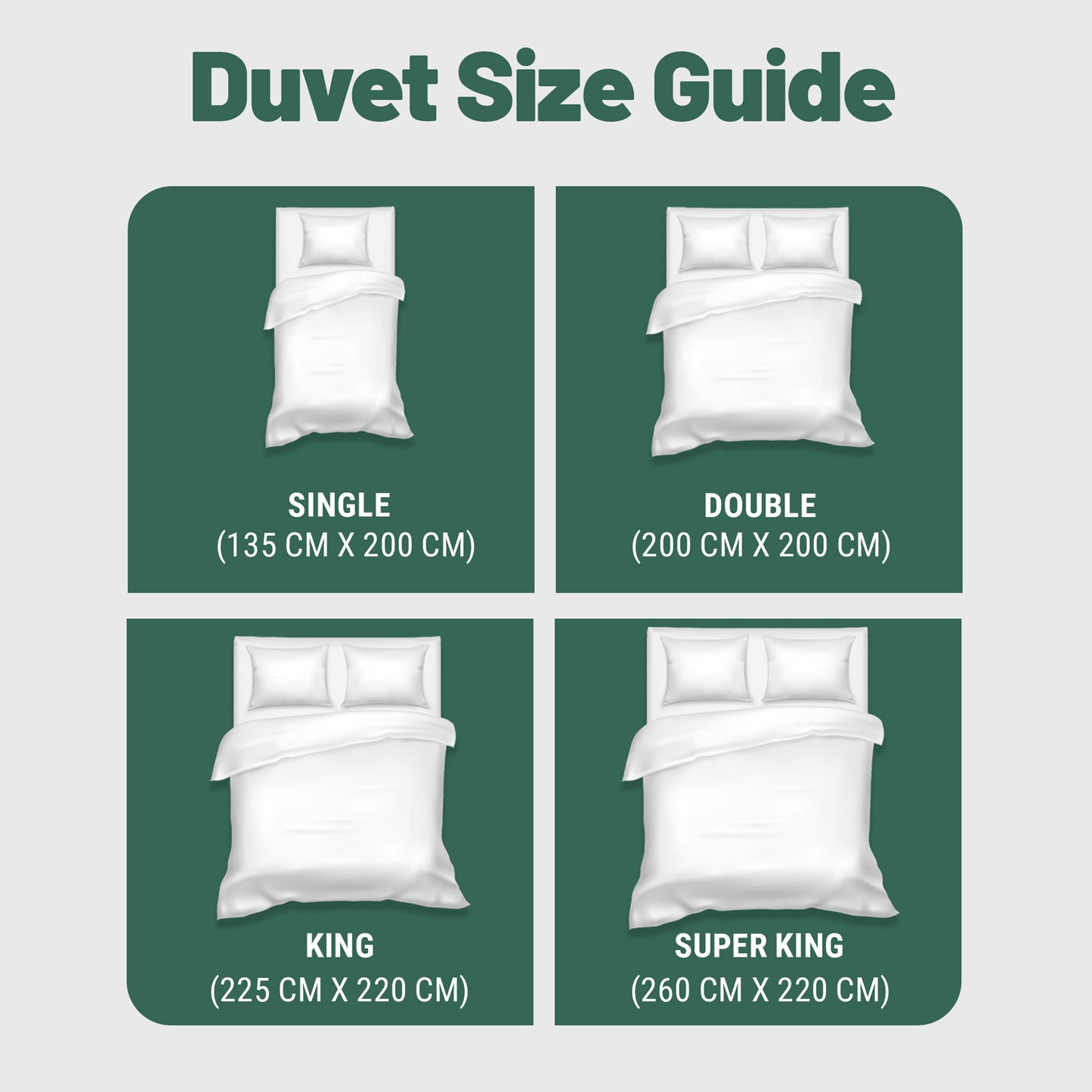 SleepyNights 15 Tog Premium Poly Cotton Duvet - Extra Warm