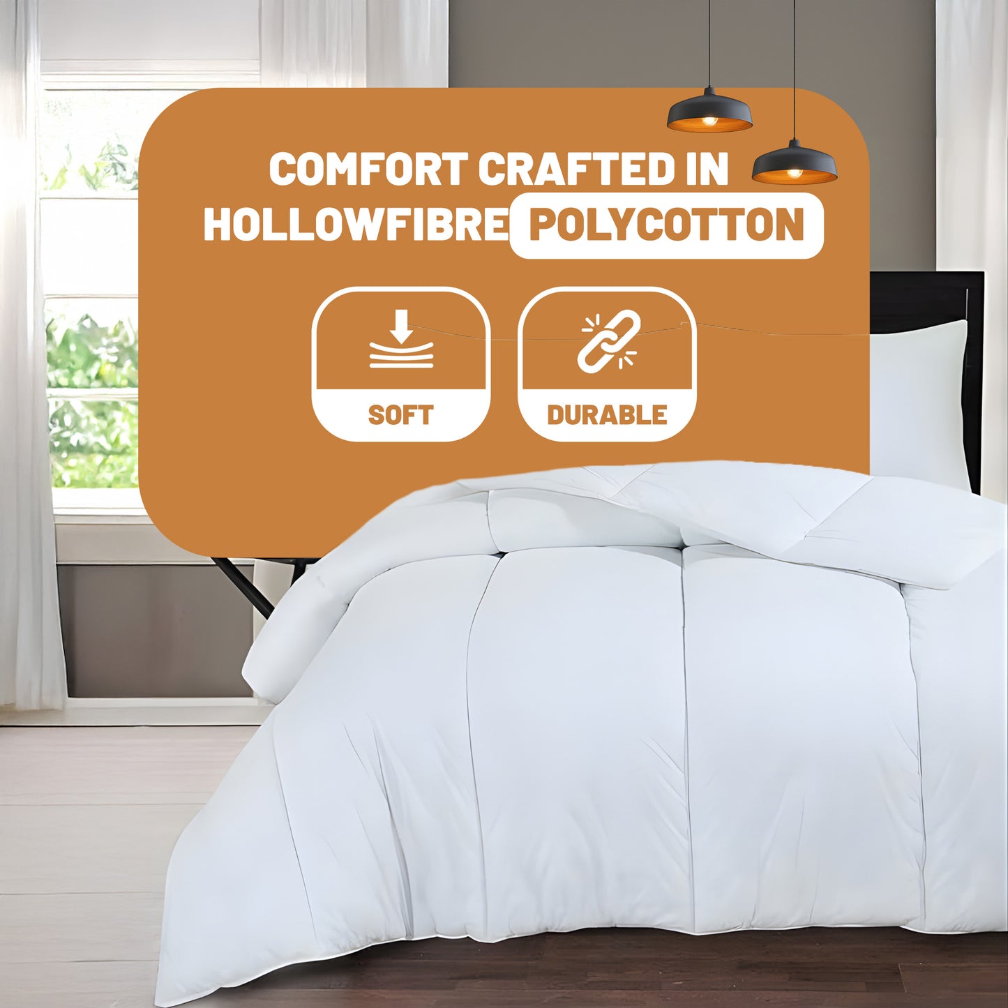SleepyNights 9.0 Tog Premium Poly Cotton Duvet - All Year Quilt