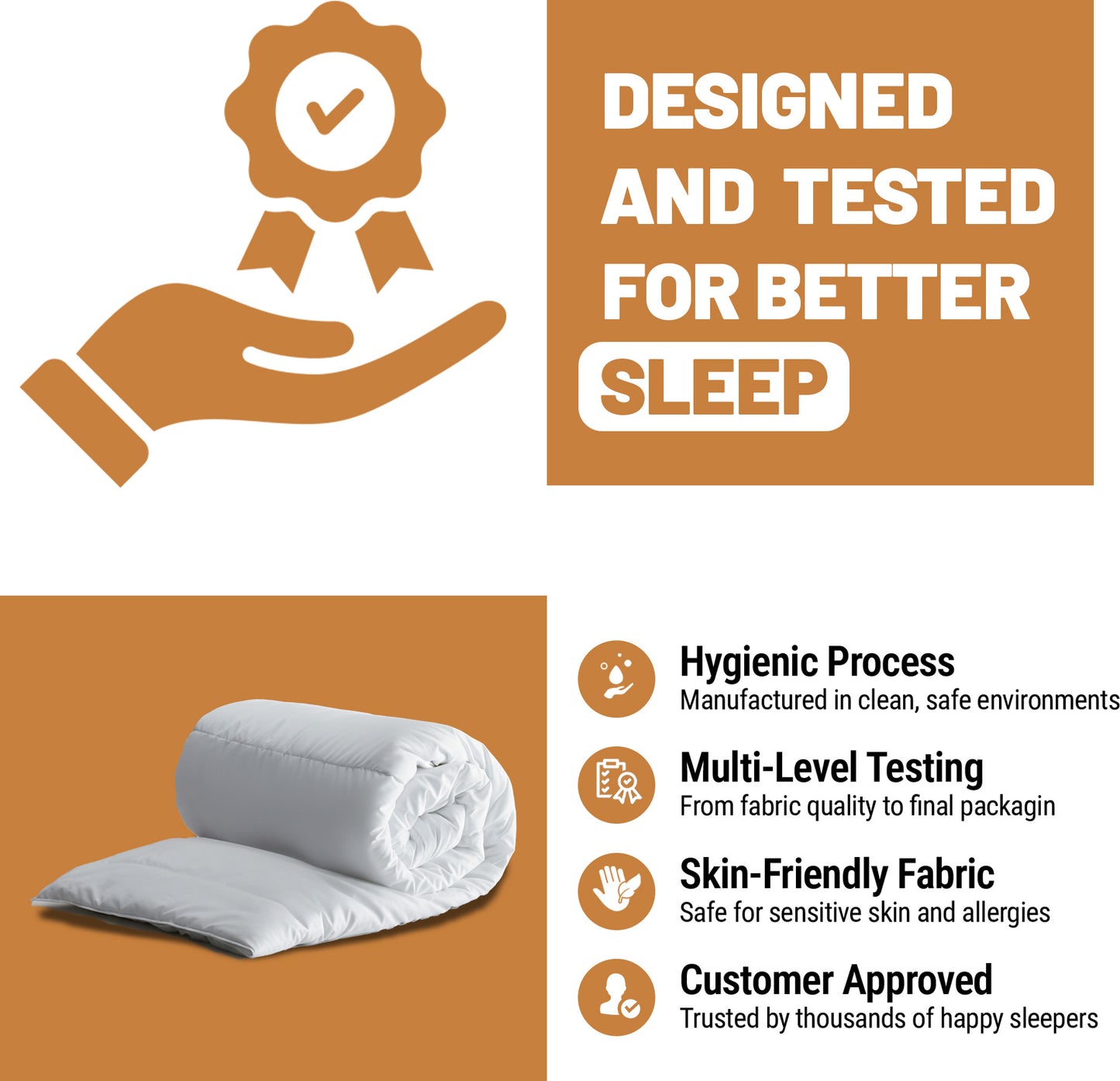 SleepyNights 9.0 Tog Duvet Quilt Summer Season Non Allergenic Hollowfibre – Polypropylene Cover