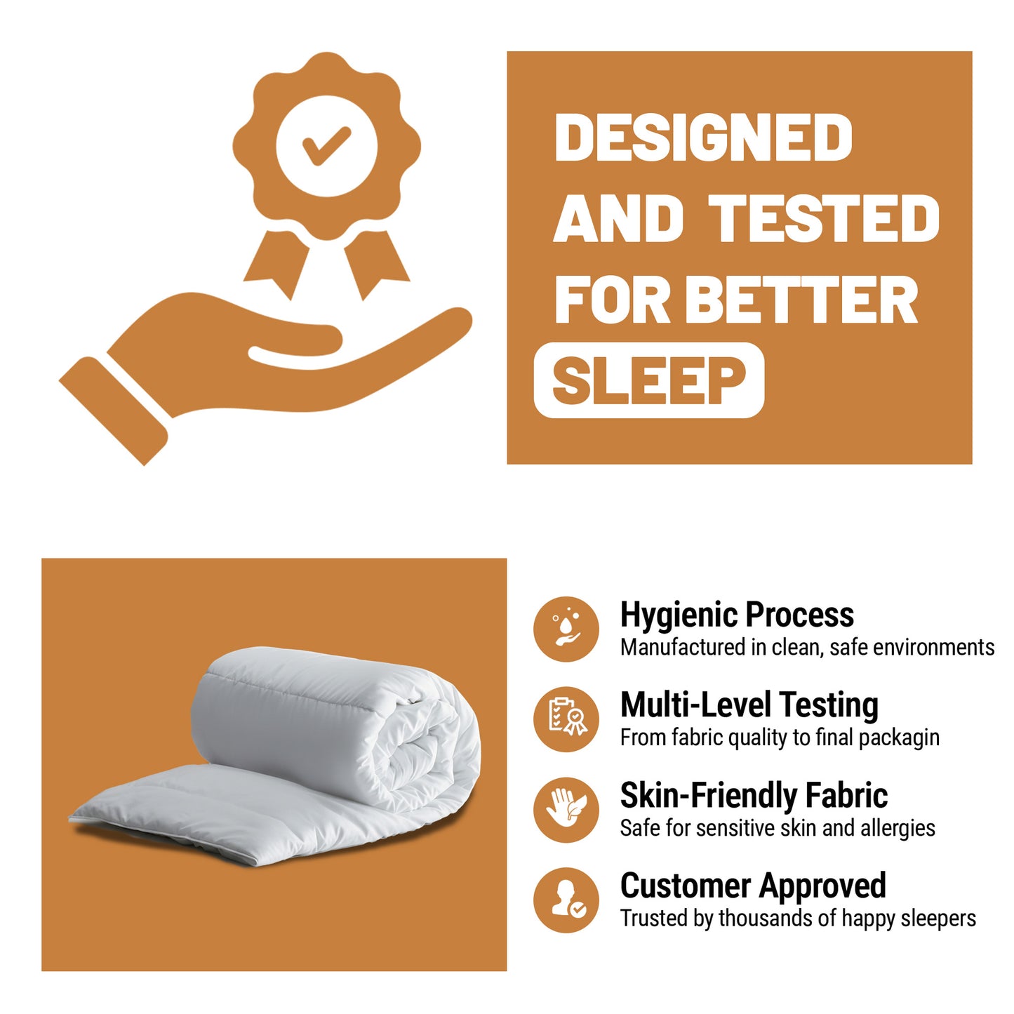 SleepyNights 9.0 Tog Premium Poly Cotton Duvet - All Year Quilt
