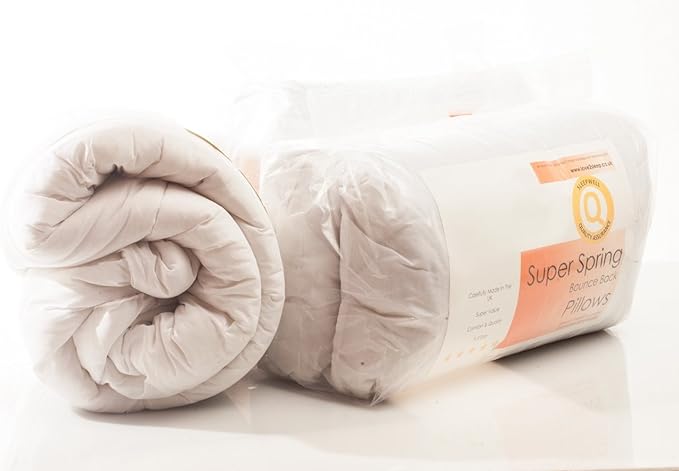 4.5 Tog Ultimate Value Bundle - Super Spring Poly Cotton Duvet Quilt with 2 Ultra Bounce Pillows