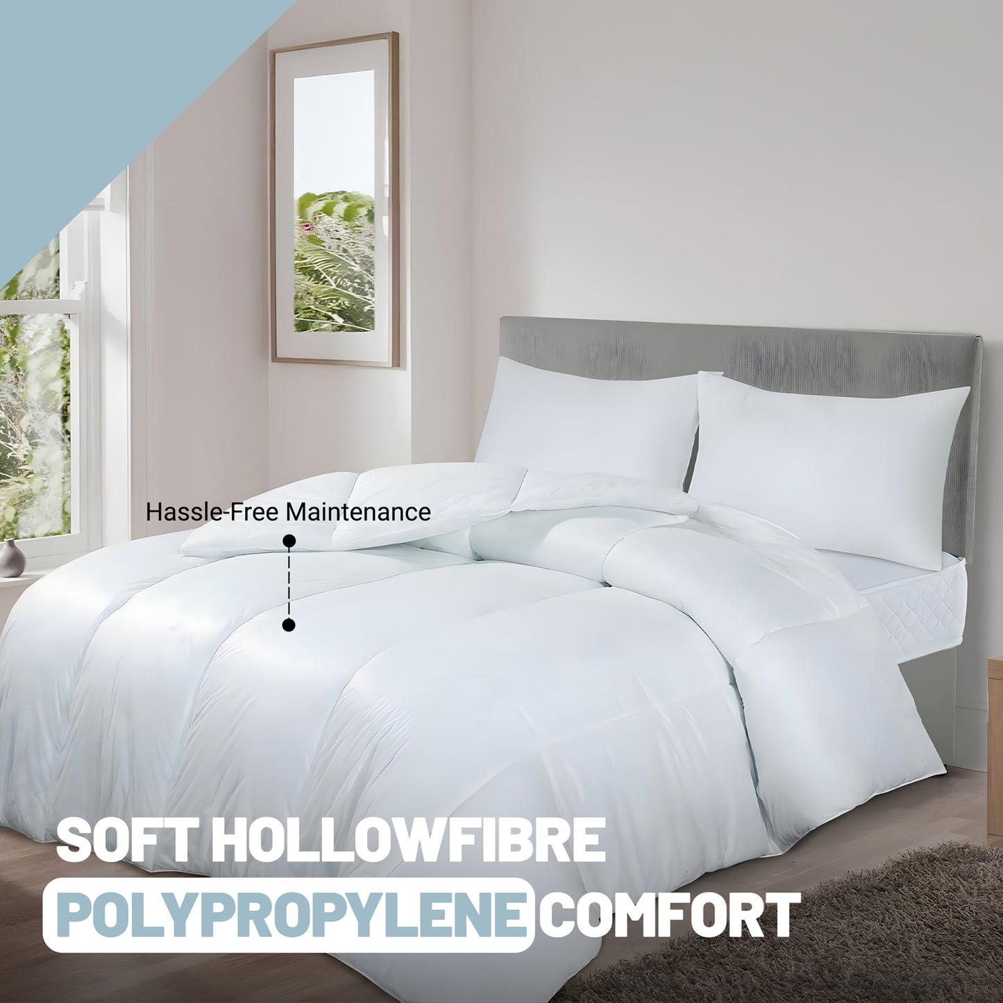 SleepyNights Duvet Quilt 13.5 Tog Winter Warm Season Non Allergenic Hollowfibre - Polypropylene Cover