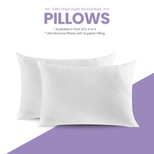 Load image into Gallery viewer, Satin Stripe Comfort Spring Back Bounce Pillows
