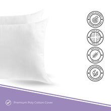 Load image into Gallery viewer, Satin Stripe Comfort Spring Back Bounce Pillows
