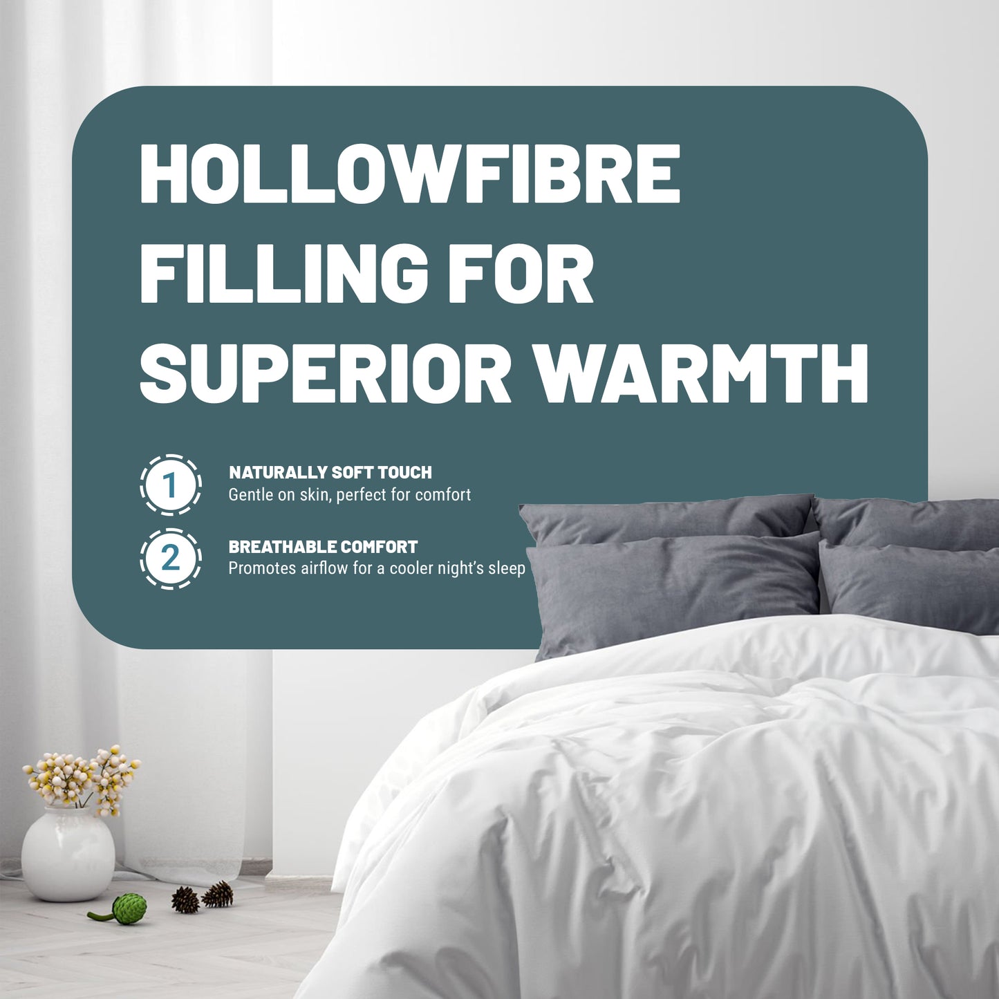 SleepyNights Non Allergenic Hollowfibre Polypropylene Quilt- Winter Warm 18 TOG