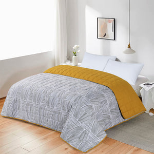 Quilted 4.5 Tog Reversible Coverless Printed Duvet Quilt - Triangles