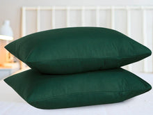 Load image into Gallery viewer, Cotton Pillowcases Pillow Cover Pair - Bottle Green
