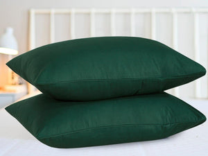 Cotton Pillowcases Pillow Cover Pair - Bottle Green