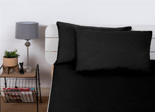 Load image into Gallery viewer, Cotton Pillowcases Pillow Cover Pair - Black
