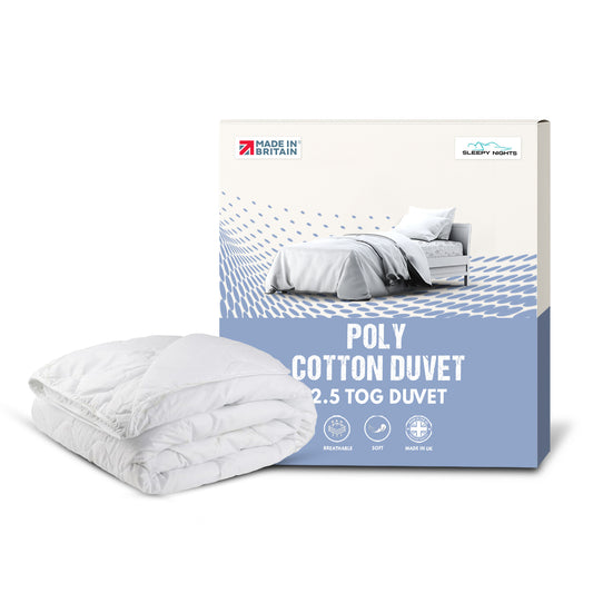 SleepyNights 2.5 Tog Premium Poly Cotton Duvet - Extra Light Quilt