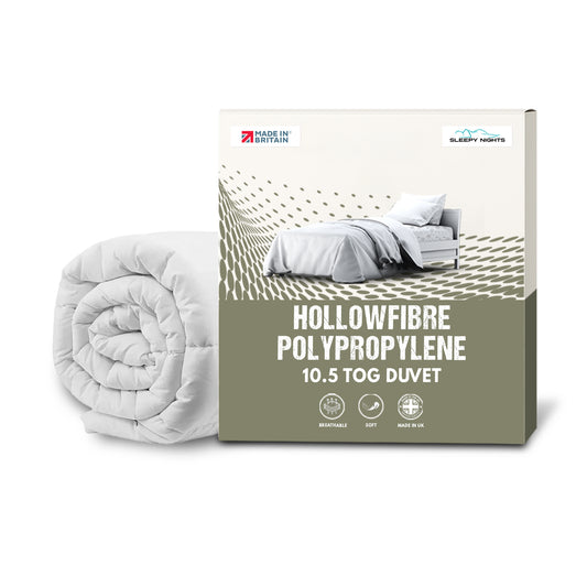 SleepyNights 10.5 Tog Duvet Quilt All Season Non Allergenic Hollowfibre – Polypropylene Cover