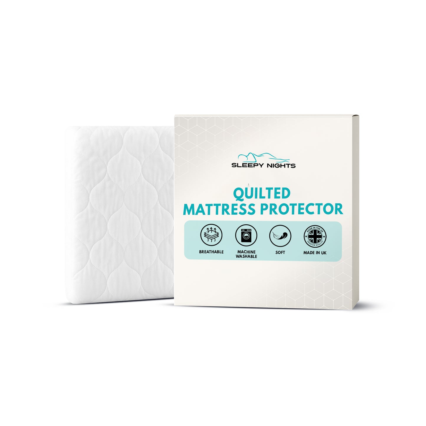 Quilted Mattress Protector With Polycotton Side Skirts
