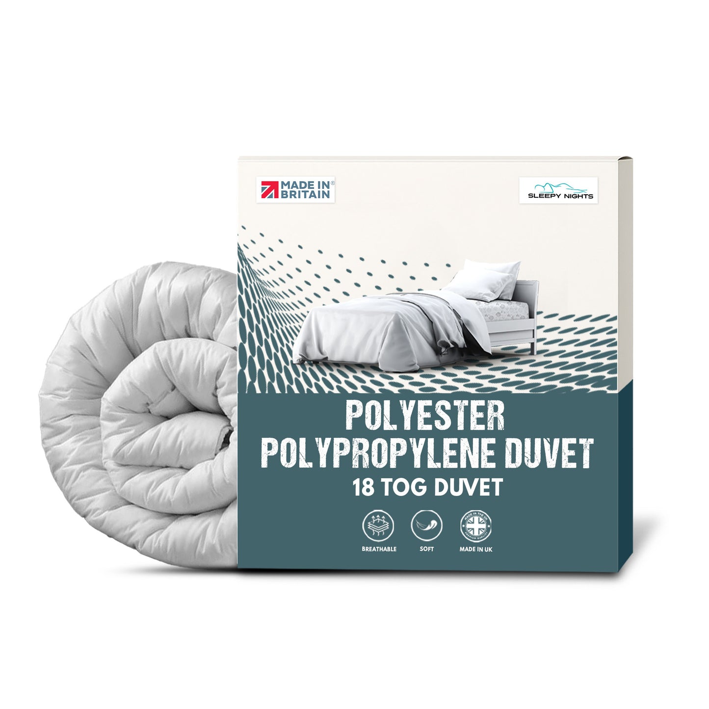 SleepyNights Non Allergenic Hollowfibre Polypropylene Quilt- Winter Warm 18 TOG