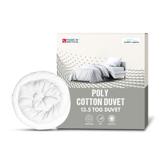 SleepyNights 13.5 Tog Premium Poly Cotton Duvet - Cosy Warm Quilt