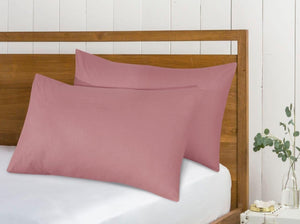 Cotton Pillowcases Pillow Cover Pair - Dusty Pink