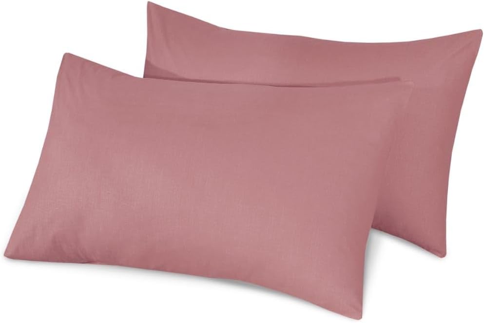 Cotton Pillowcases Pillow Cover Pair - Dusty Pink