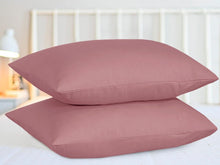 Load image into Gallery viewer, Cotton Pillowcases Pillow Cover Pair - Dusty Pink
