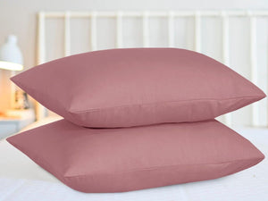 Cotton Pillowcases Pillow Cover Pair - Dusty Pink