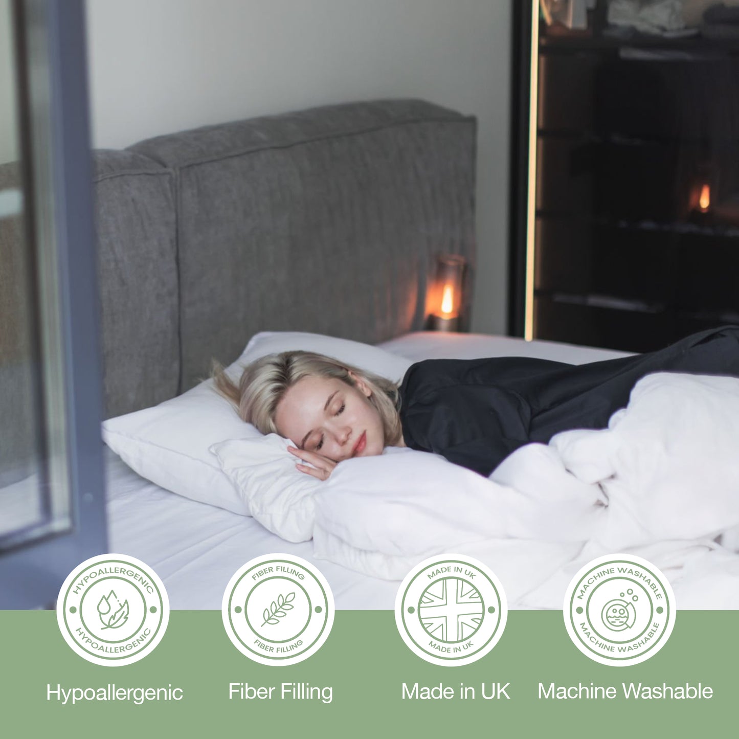 SleepyNights 1 Tog Premium Poly Cotton Duvet - Extra Light Quilt