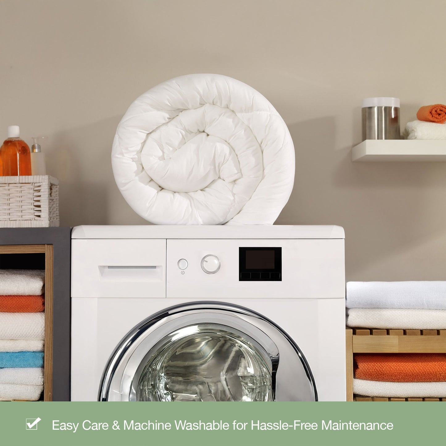 SleepyNights 1 Tog Premium Poly Cotton Duvet - Extra Light Quilt