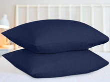 Load image into Gallery viewer, Cotton Pillowcases Pillow Cover Pair - Navy Blue
