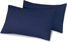 Load image into Gallery viewer, Cotton Pillowcases Pillow Cover Pair - Navy Blue
