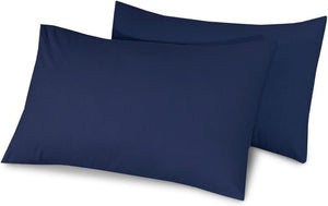 Cotton Pillowcases Pillow Cover Pair - Navy Blue