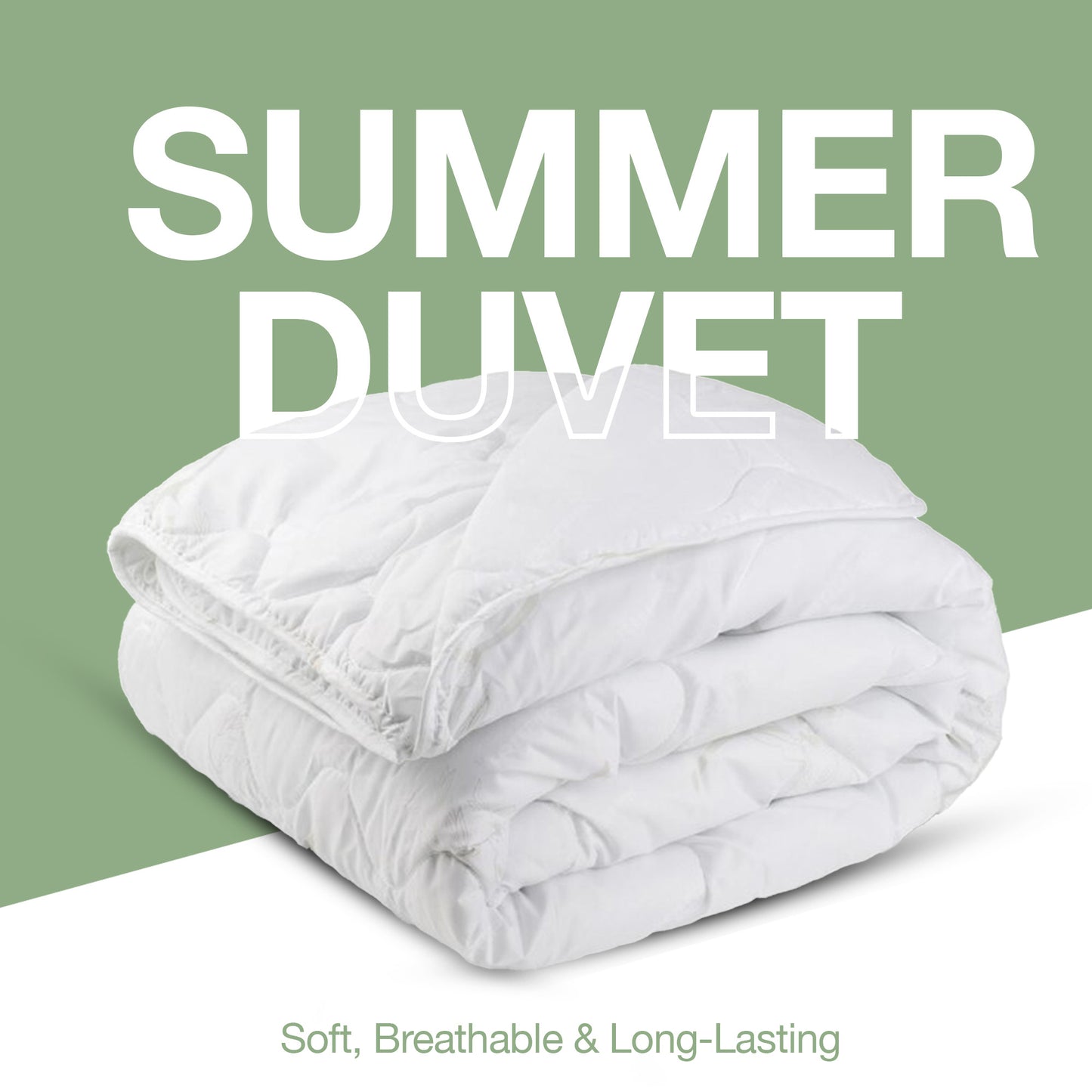 SleepyNights 1 Tog Premium Poly Cotton Duvet - Extra Light Quilt